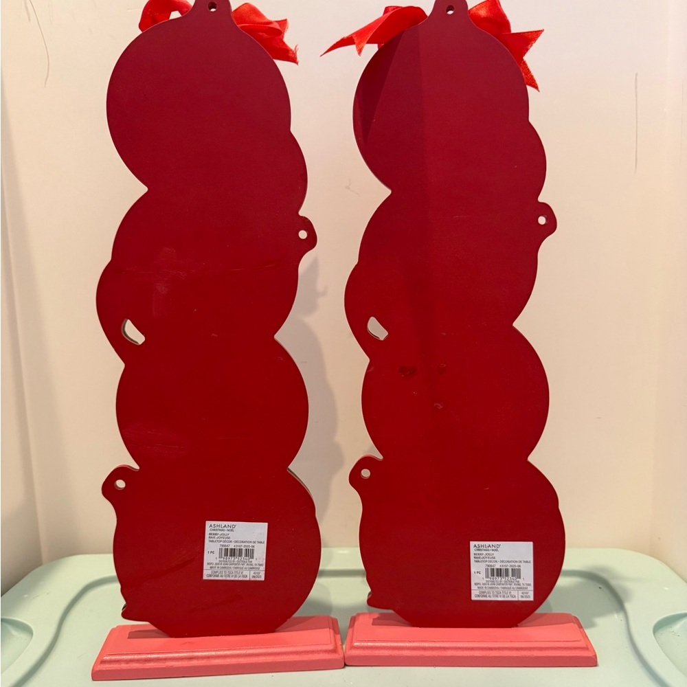 Festive Holiday “Oh What Fun” Ornament Decor- Set of 2- NWT - Picture 3 of 5